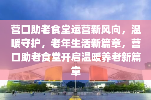 營口助老食堂運營新風(fēng)向，溫暖守護，老年生活新篇章，營口助老食堂開啟溫暖養(yǎng)老新篇章