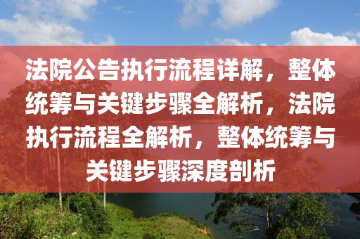 法院公告執(zhí)行流程詳解，整體統(tǒng)籌與關(guān)鍵步驟全解析，法院執(zhí)行流程全解析，整體統(tǒng)籌與關(guān)鍵步驟深度剖析