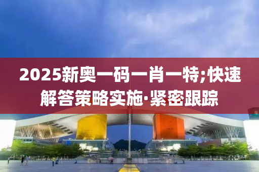 2025新奧一碼一肖一特;快速解答策略實(shí)施·緊密跟蹤