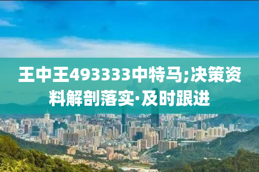 王中王493333中特馬;決策資料解剖落實·及時跟進