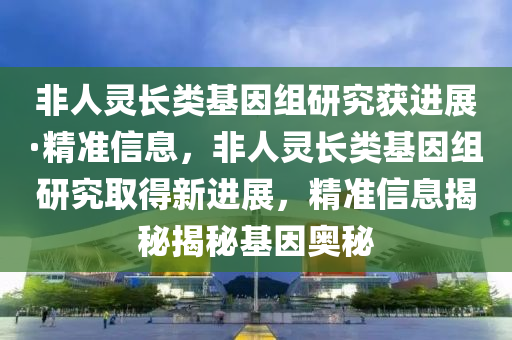 非人靈長類基因組研究獲進展·精準信息，非人靈長類基因組研究取得新進展，精準信息揭秘揭秘基因奧秘