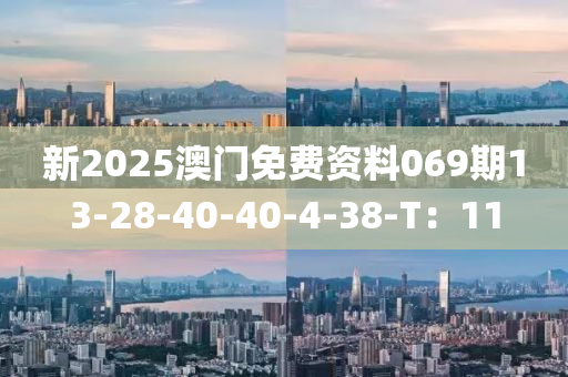 新2025澳門免費資料069期13-28-40-40-4-38-T：11