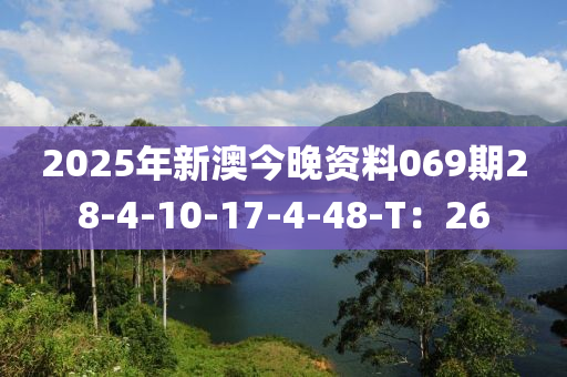 2025年新澳今晚資料069期28-4-10-17-4-48-T：26