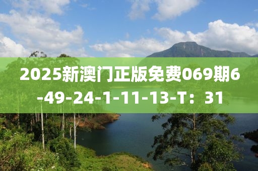 2025新澳門(mén)正版免費(fèi)069期6-49-24-1-11-13-T：31