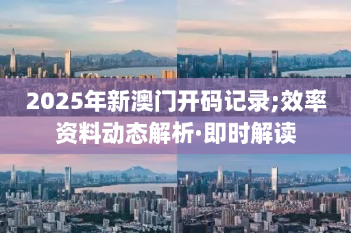 2025年新澳門開碼記錄;效率資料動(dòng)態(tài)解析·即時(shí)解讀