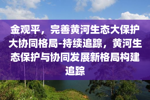 金觀平，完善黃河生態(tài)大保護(hù)大協(xié)同格局-持續(xù)追蹤，黃河生態(tài)保護(hù)與協(xié)同發(fā)展新格局構(gòu)建追蹤