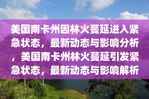 美國南卡州因林火蔓延進(jìn)入緊急狀態(tài)，最新動(dòng)態(tài)與影響分析，美國南卡州林火蔓延引發(fā)緊急狀態(tài)，最新動(dòng)態(tài)與影響解析