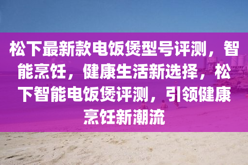 松下最新款電飯煲型號評測，智能烹飪，健康生活新選擇，松下智能電飯煲評測，引領健康烹飪新潮流