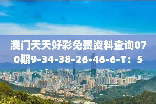 澳門天天好彩免費資料查詢070期9-34-38-26-46-6-T：5