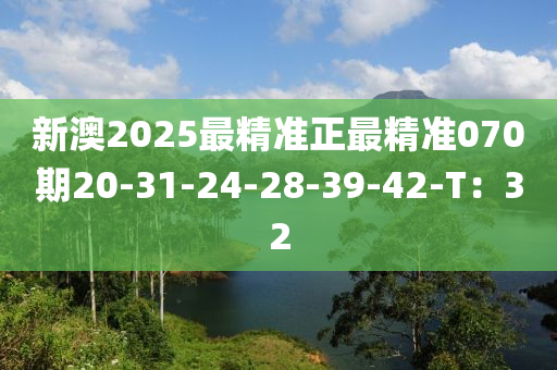 新澳2025最精準正最精準070期20-31-24-28-39-42-T：32