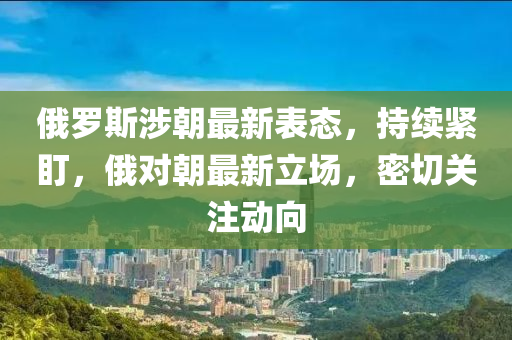 俄羅斯涉朝最新表態(tài)，持續(xù)緊盯，俄對朝最新立場，密切關(guān)注動向