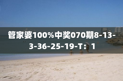 管家婆100%中獎(jiǎng)070期8-13-3-36-25-19-T：1