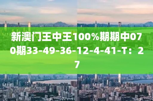 新澳門(mén)王中王100%期期中070期33-49-36-12-4-41-T：27