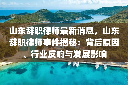 山東辭職律師最新消息，山東辭職律師事件揭秘：背后原因、行業(yè)反響與發(fā)展影響