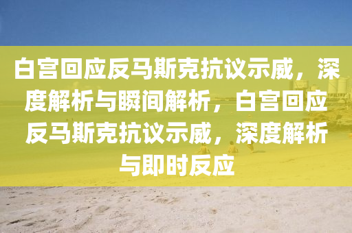 白宮回應(yīng)反馬斯克抗議示威，深度解析與瞬間解析，白宮回應(yīng)反馬斯克抗議示威，深度解析與即時(shí)反應(yīng)