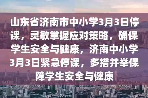 山東省濟南市中小學3月3日停課，靈敏掌握應(yīng)對策略，確保學生安全與健康，濟南中小學3月3日緊急停課，多措并舉保障學生安全與健康