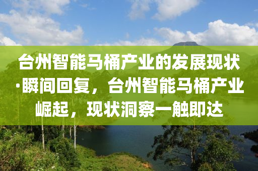 臺州智能馬桶產業(yè)的發(fā)展現狀·瞬間回復，臺州智能馬桶產業(yè)崛起，現狀洞察一觸即達