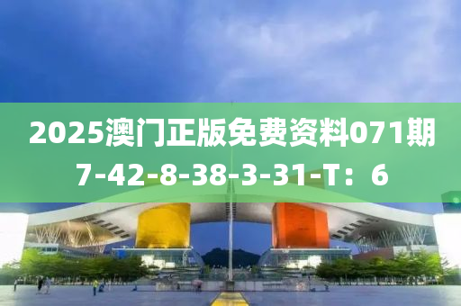 2025澳門(mén)正版免費(fèi)資料071期7-42-8-38-3-31-T：6