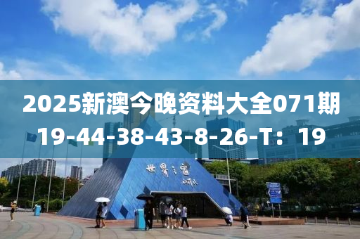 2025新澳今晚資料大全071期19-44-38-43-8-26-T：19