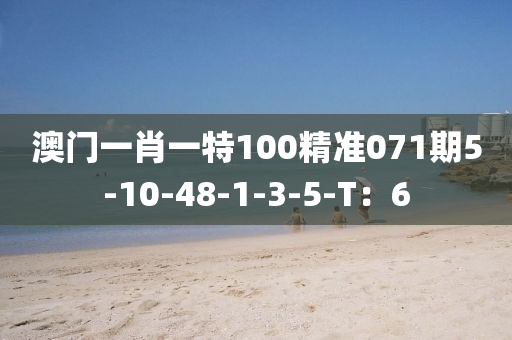 澳門一肖一特100精準071期5-10-48-1-3-5-T：6