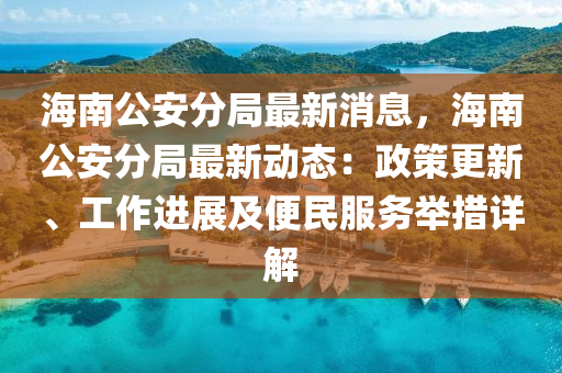 海南公安分局最新消息，海南公安分局最新動(dòng)態(tài)：政策更新、工作進(jìn)展及便民服務(wù)舉措詳解