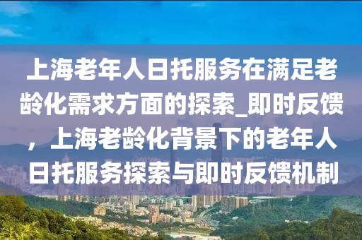 上海老年人日托服務在滿足老齡化需求方面的探索_即時反饋，上海老齡化背景下的老年人日托服務探索與即時反饋機制