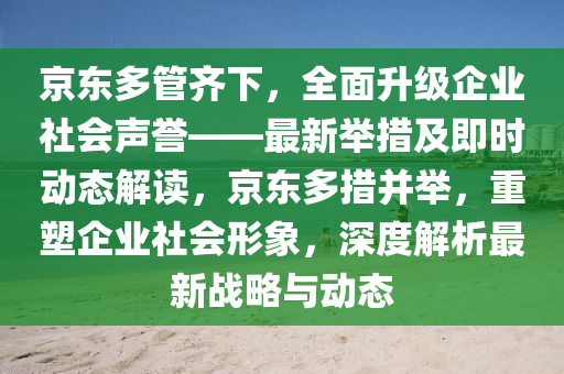 京東多管齊下，全面升級企業(yè)社會聲譽——最新舉措及即時動態(tài)解讀，京東多措并舉，重塑企業(yè)社會形象，深度解析最新戰(zhàn)略與動態(tài)