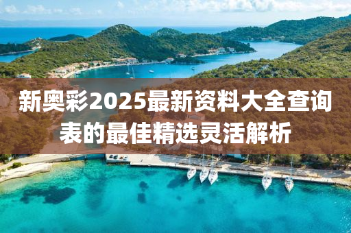 新奧彩2025最新資料大全查詢表的最佳精選靈活解析