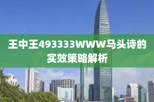 王中王493333WWW馬頭詩的實(shí)效策略解析