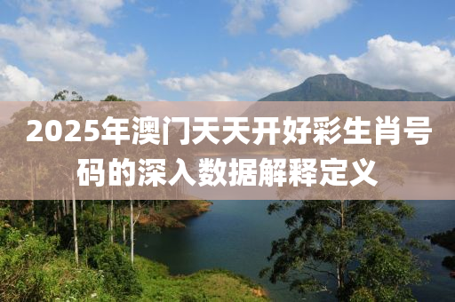 2025年澳門天天開好彩生肖號(hào)碼的深入數(shù)據(jù)解釋定義