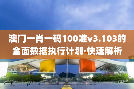 澳門一肖一碼100準(zhǔn)v3.103的全面數(shù)據(jù)執(zhí)行計(jì)劃·快速解析