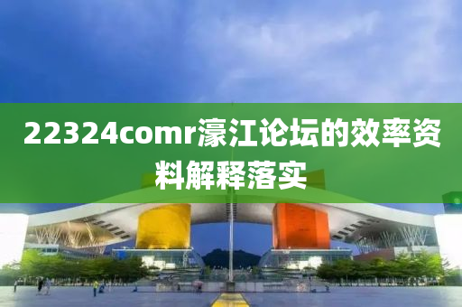 22324comr濠江論壇的效率資料解釋落實(shí)