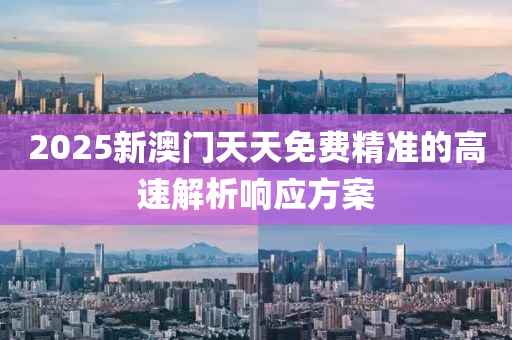 2025新澳門天天免費精準的高速解析響應(yīng)方案