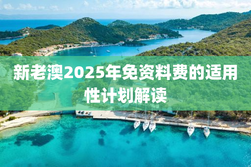 新老澳2025年免資料費的適用性計劃解讀