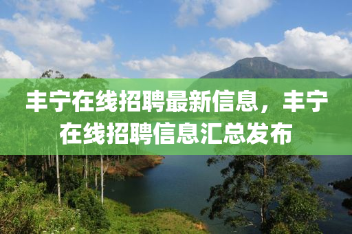 豐寧在線招聘最新信息，豐寧在線招聘信息匯總發(fā)布