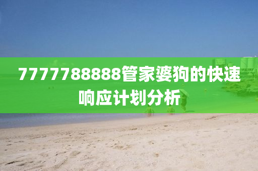 7777788888管家婆狗的快速響應(yīng)計(jì)劃分析