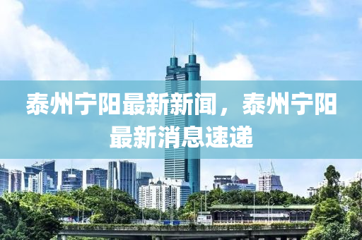 泰州寧陽(yáng)最新新聞，泰州寧陽(yáng)最新消息速遞