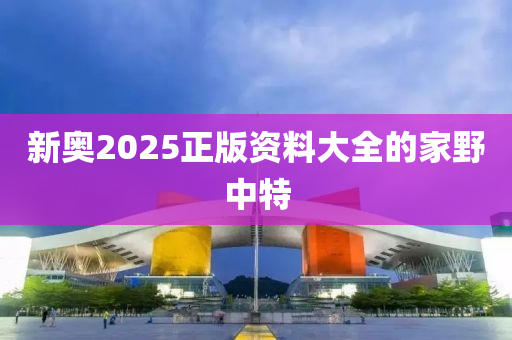 新奧2025正版資料大全的家野中特