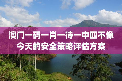 澳門一碼一肖一待一中四不像今天的安全策略評(píng)估方案