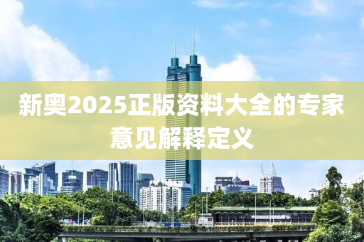 新奧2025正版資料大全的專家意見解釋定義