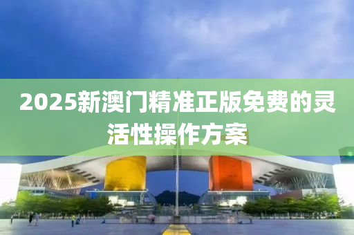 2025新澳門精準(zhǔn)正版免費的靈活性操作方案