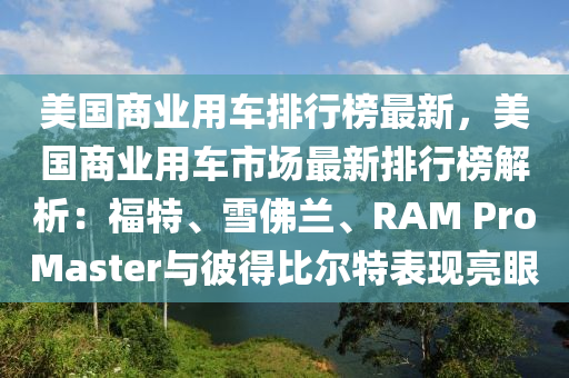 美國商業(yè)用車排行榜最新，美國商業(yè)用車市場最新排行榜解析：福特、雪佛蘭、RAM ProMaster與彼得比爾特表現(xiàn)亮眼