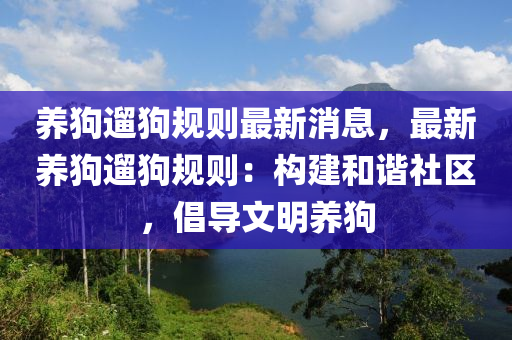 養(yǎng)狗遛狗規(guī)則最新消息，最新養(yǎng)狗遛狗規(guī)則：構(gòu)建和諧社區(qū)，倡導(dǎo)文明養(yǎng)狗