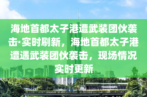 海地首都太子港遭武裝團(tuán)伙襲擊·實(shí)時(shí)刷新，海地首都太子港遭遇武裝團(tuán)伙襲擊，現(xiàn)場(chǎng)情況實(shí)時(shí)更新