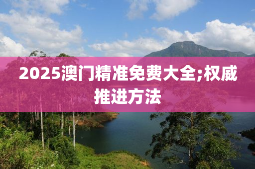 2025澳門精準(zhǔn)免費(fèi)大全;權(quán)威推進(jìn)方法