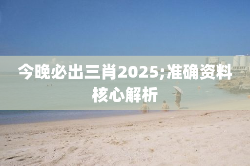 今晚必出三肖2025;準(zhǔn)確資料核心解析