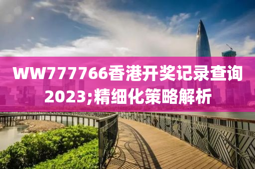 WW777766香港開獎記錄查詢2023;精細化策略解析