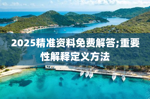 2025精準資料免費解答;重要性解釋定義方法