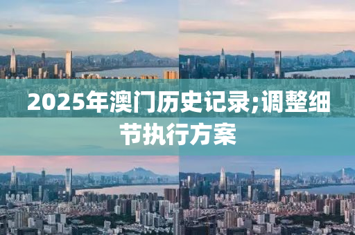 2025年澳門歷史記錄;調(diào)整細節(jié)執(zhí)行方案