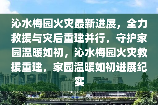 沁水梅園火災(zāi)最新進(jìn)展，全力救援與災(zāi)后重建并行，守護(hù)家園溫暖如初，沁水梅園火災(zāi)救援重建，家園溫暖如初進(jìn)展紀(jì)實(shí)